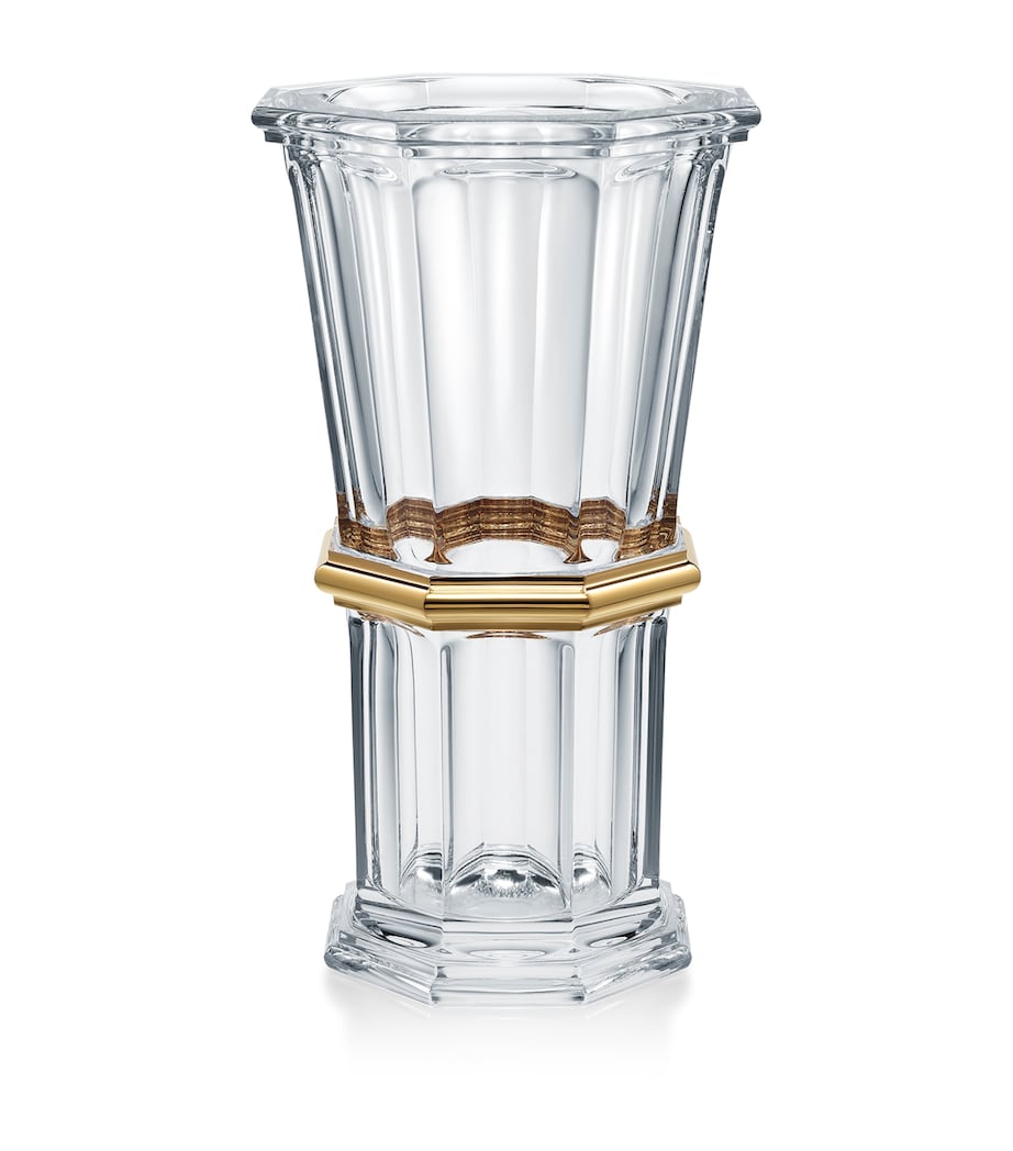 Baccarat Clear & Gold vase 32cm - British product