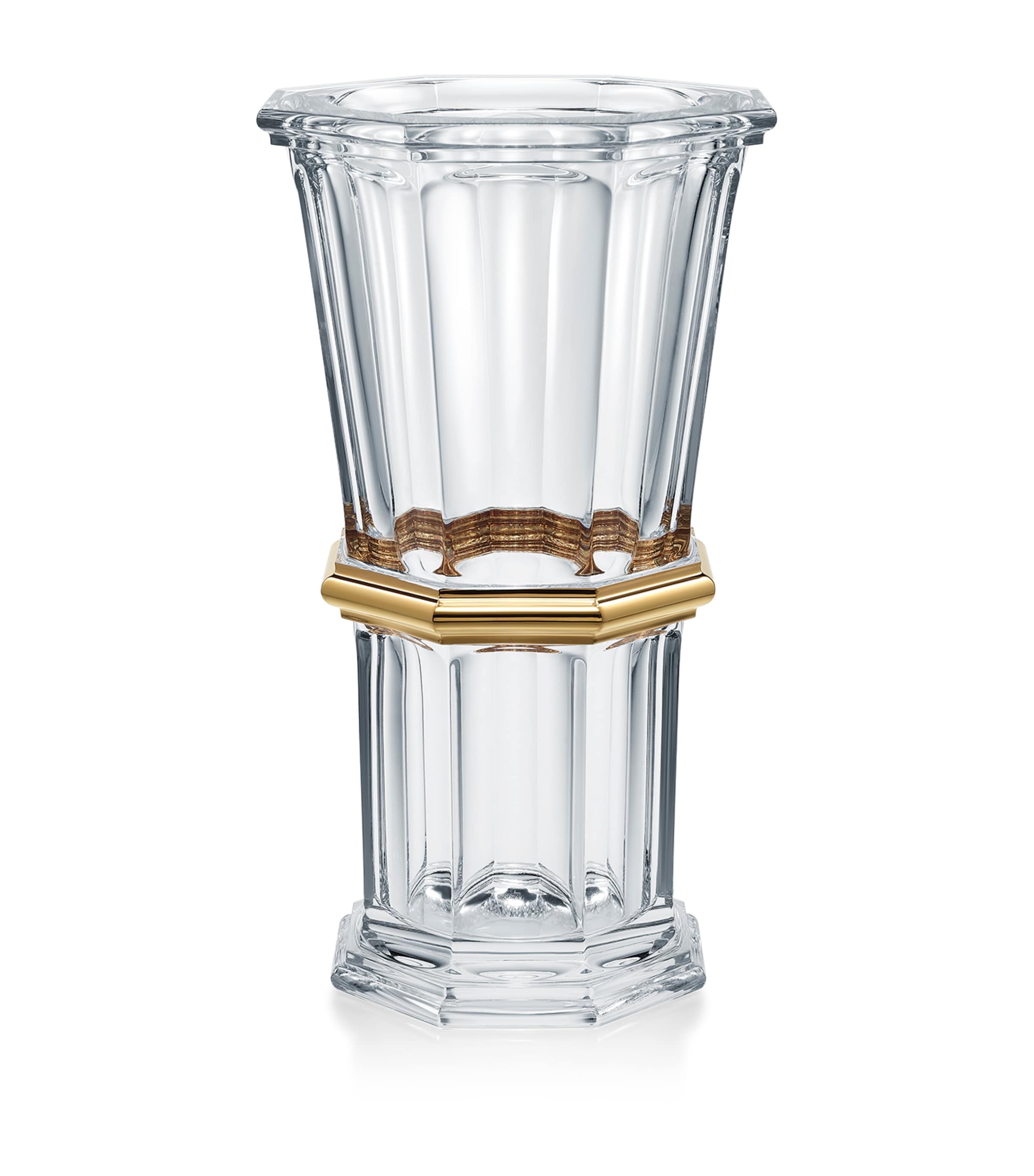 Baccarat Clear & Gold vase 32cm - British product