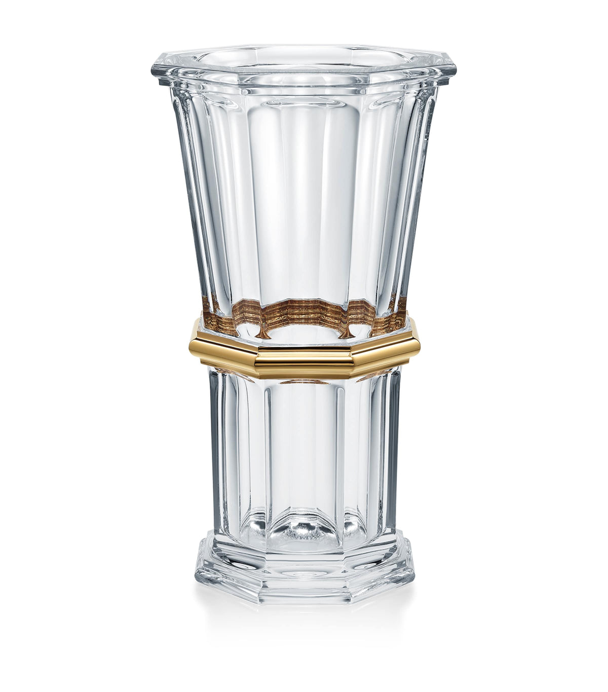 Baccarat Clear & Gold vase 32cm - British product