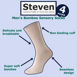 Steven men's bamboo sensory seamless socks set - British product
