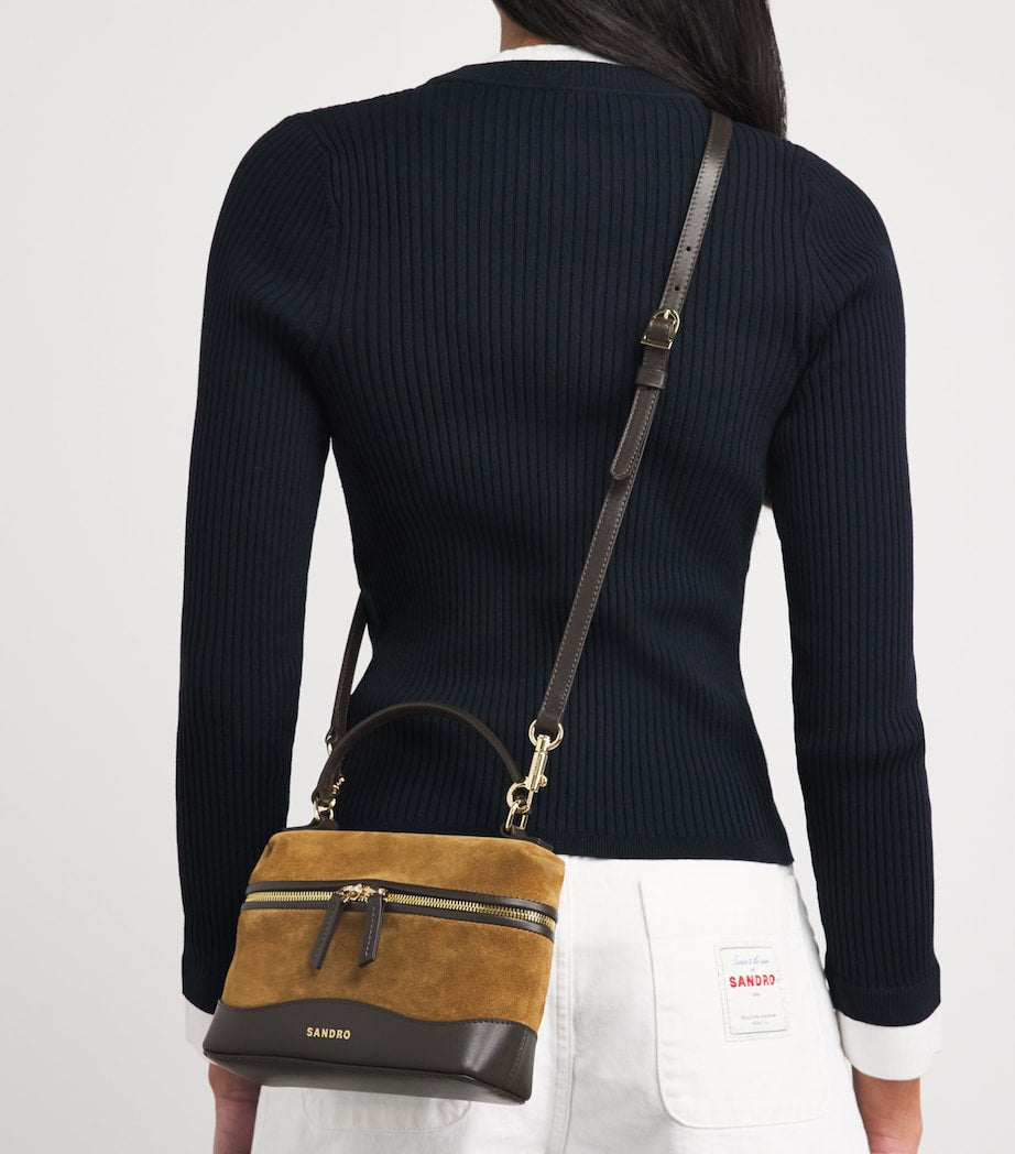 Sandro Paris Tangolino suede vanity bag small - British product