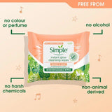 Simple Protect N Glow Biodegradable Wipes Instant Glow X20 GOODS Superdrug   