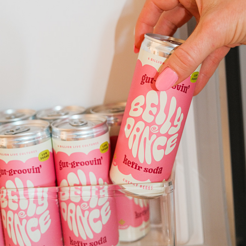 Belly Dance water kefir soda cherry berry, imported from the UK