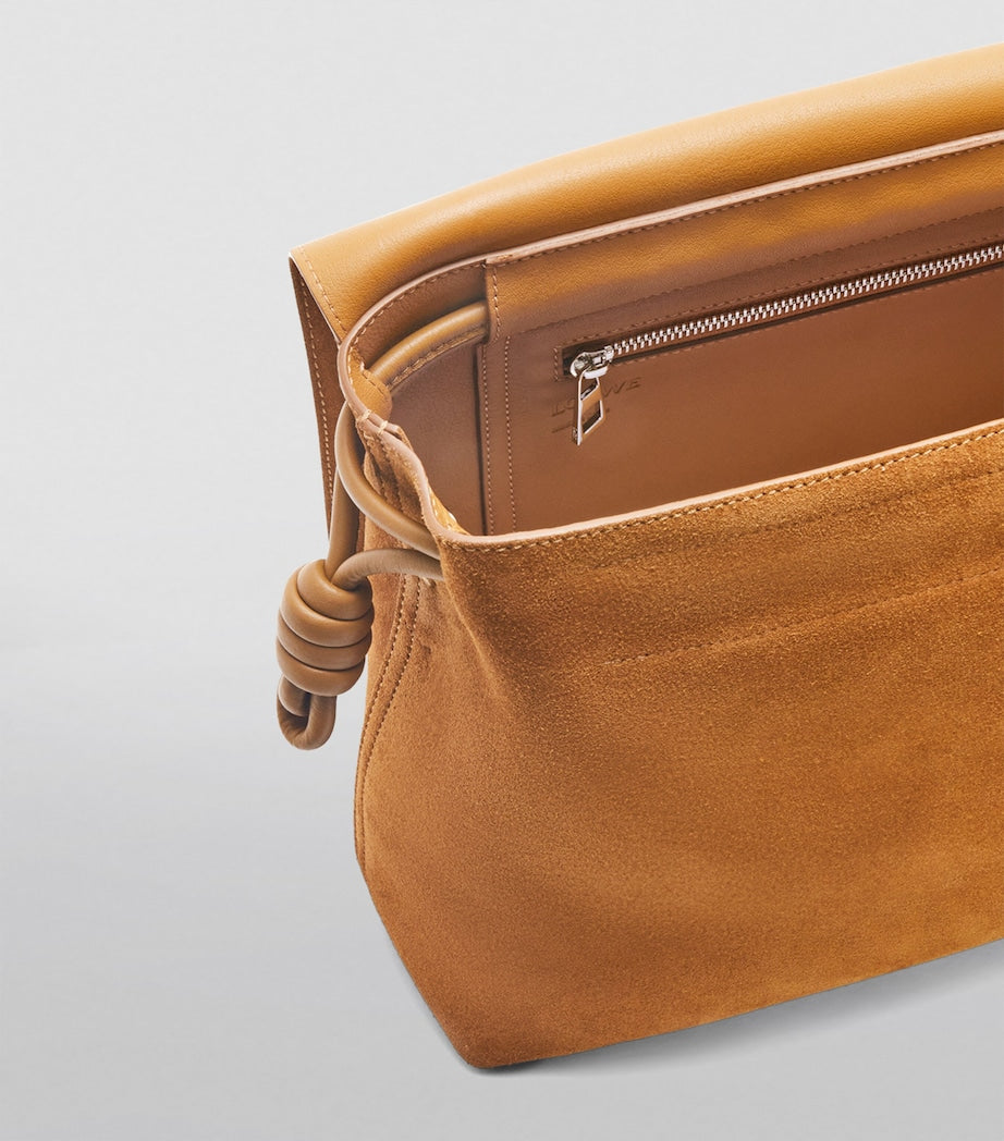 Men's Suede and Calfskin Satchel with Adjustable Strap and Zip Pocket, 24cm x 34cm x 12cm