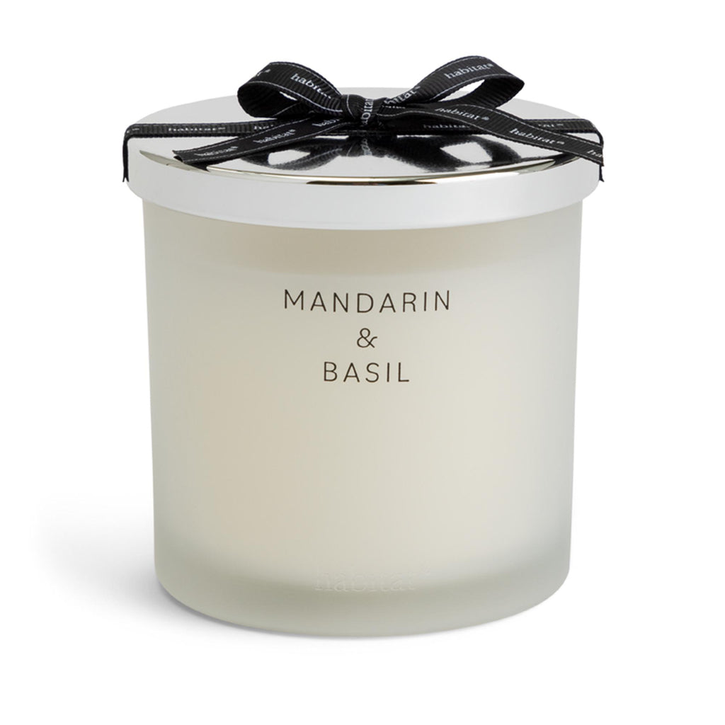 Habitat Large Candle with Lid - Mandarin & Basil