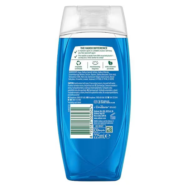 Radox Feel Awake 2-in-1 Shower Gel and Shampoo 225ml - British product