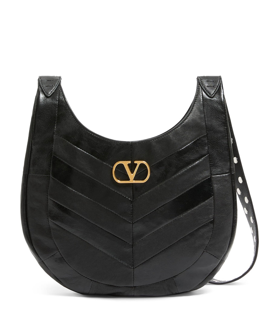 Valentino Garavani small leather Hoboho shoulder bag, imported from the UK