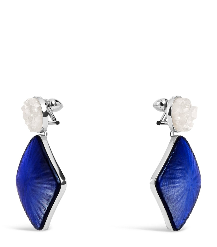 Alaïa crystal pendant earrings 8.2cm, imported from the UK