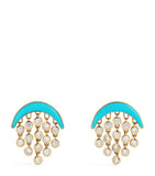 Emily P. Wheeler gold diamond drop earrings, imported from the UK
