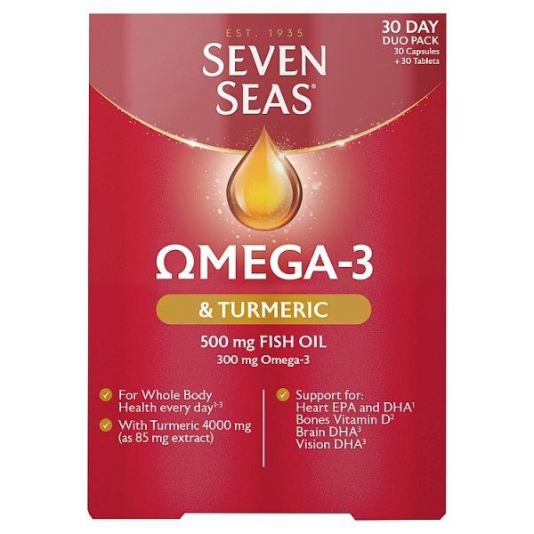 Seven Seas Omega-3 Plus Turmeric - 30 Duo Pack