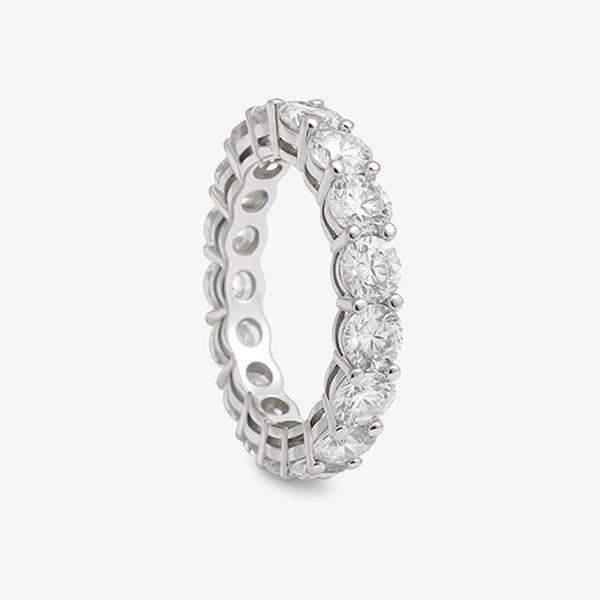 MUCHV sterling silver stacking ring cubic zirconia, imported from the UK
