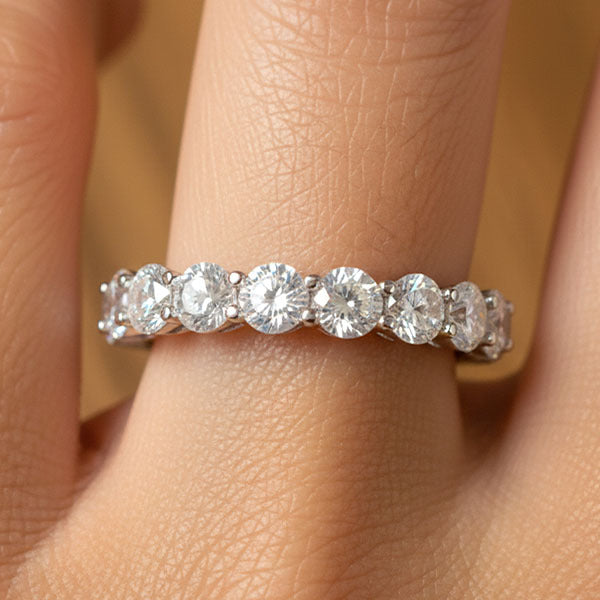 MUCHV sterling silver stacking ring cubic zirconia, imported from the UK