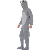 Smiffys wolf costume hooded all-in-one grey, imported from the UK