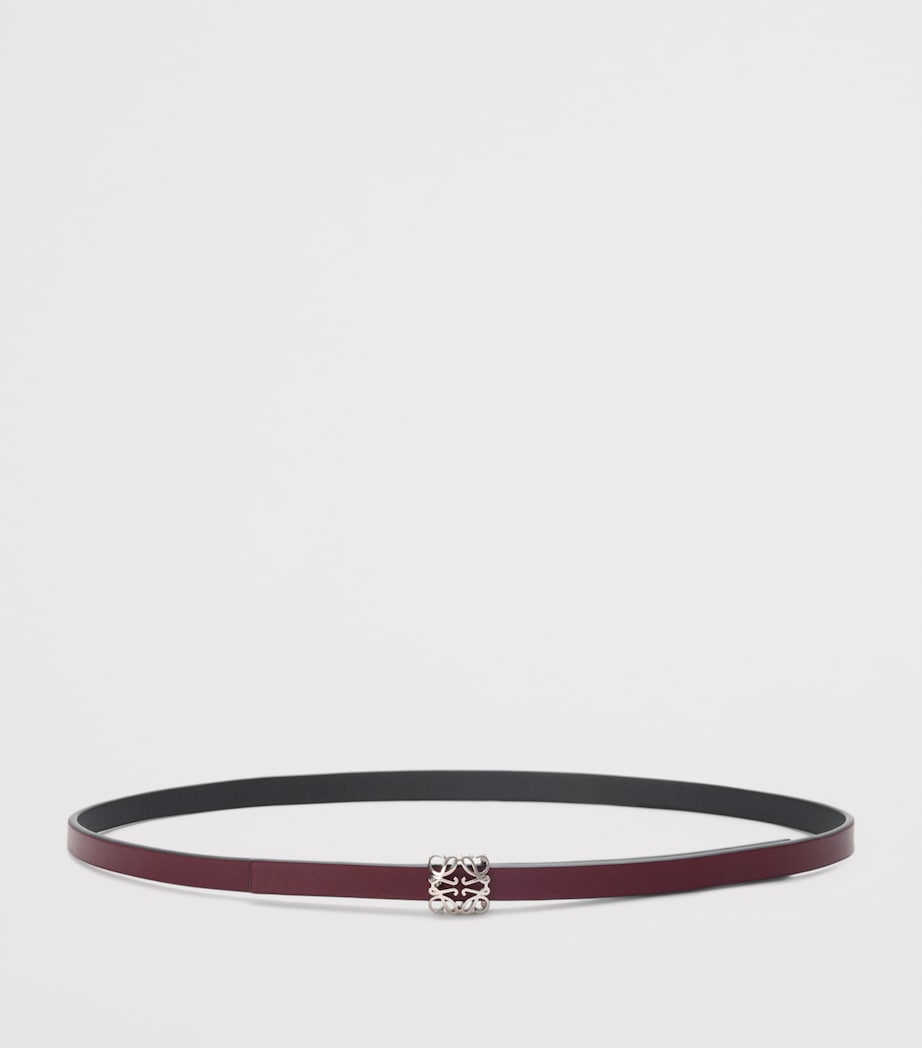 LOEWE reversible leather belt with Bombe Anagram, 1cm width (British brand)
