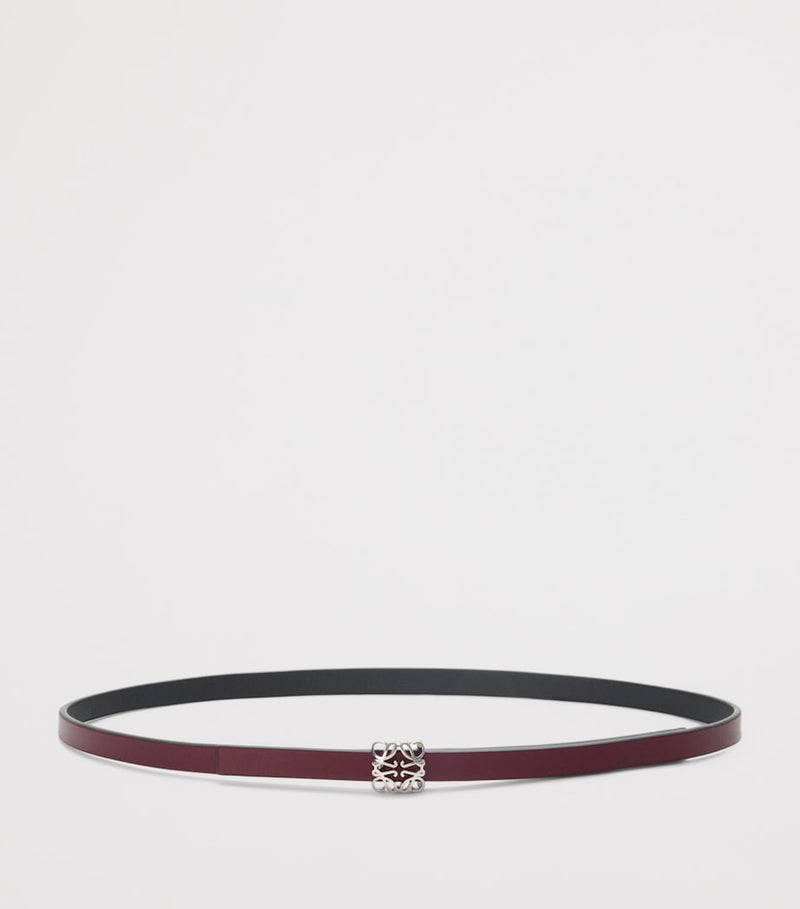 LOEWE reversible leather belt with Bombe Anagram, 1cm width (British brand)