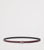 LOEWE reversible leather belt with Bombe Anagram, 1cm width (British brand)