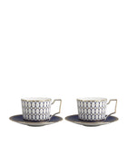 Wedgwood Renaissance Gold teacups and saucers set of 2 (British brand)