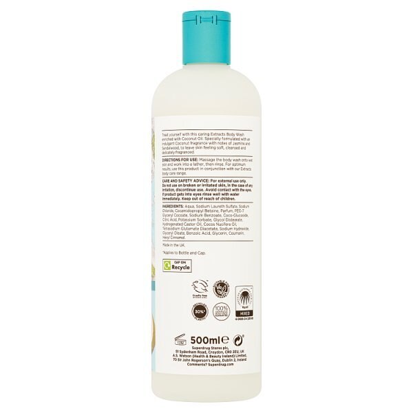 Superdrug Extracts Coconut Body Wash 500ml