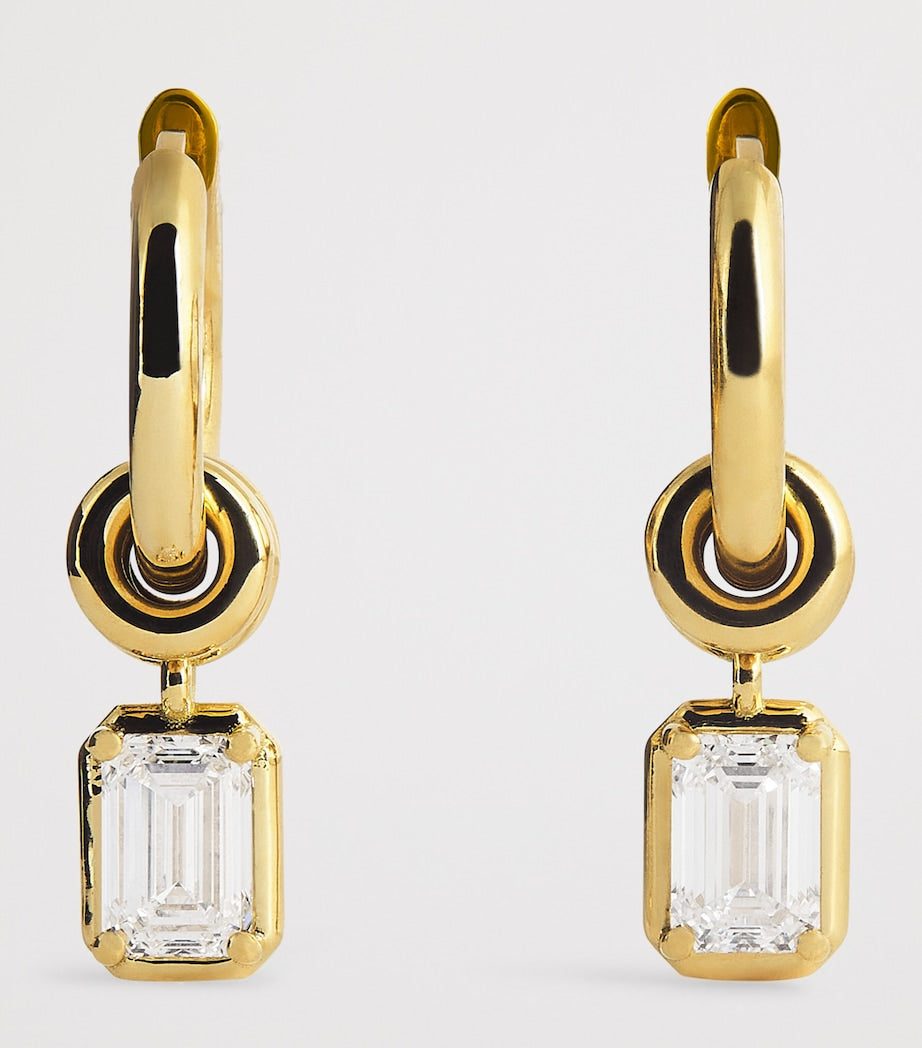 Spinelli Kilcollin Zahra hoop earrings 18k yellow gold diamond, UK version