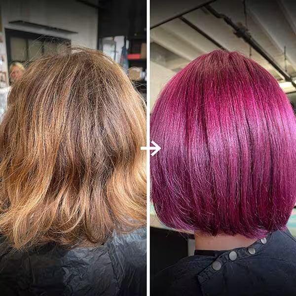No Bleach London Vivid Berry Permanent Hair Colour Kit - British product