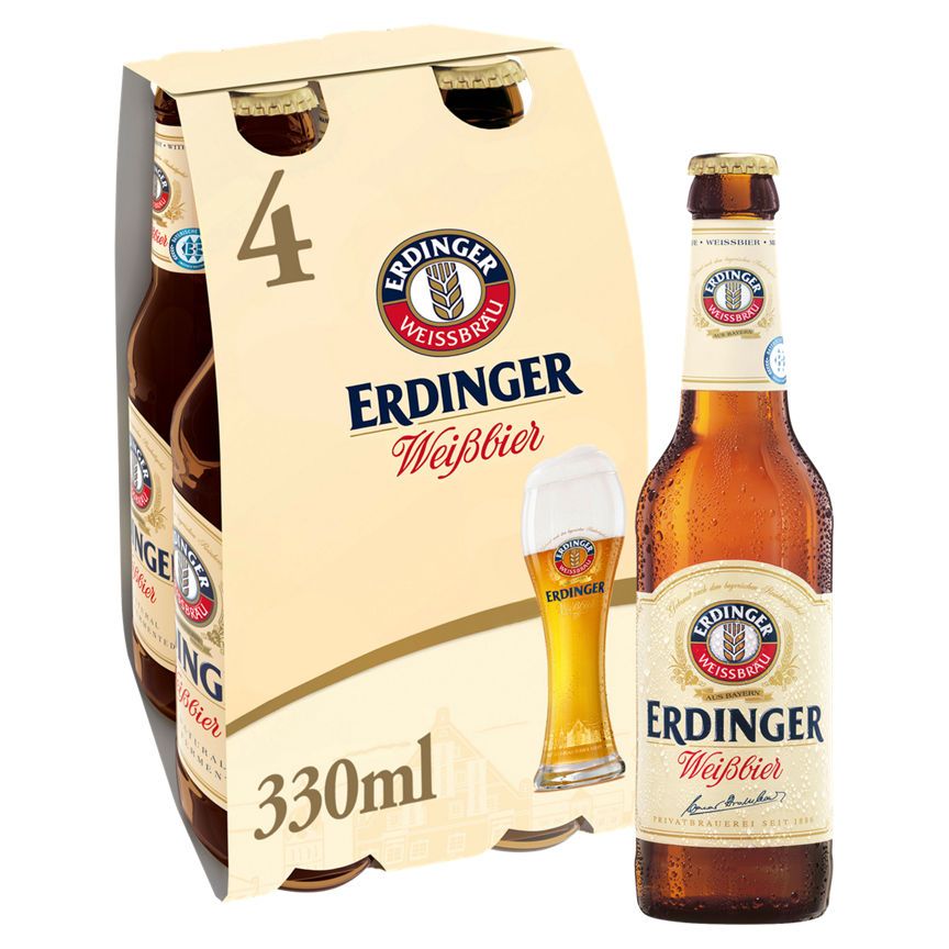 Erdinger Weissbier Wheat Beer 4 x 330ml Bottle GOODS ASDA   