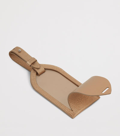 Harrods Lær Bagasjelapp med Trykknappfeste og Justerbar Stropp, ca. 12,5 cm x 7 cm - Kjøp på nett hos McGrocer