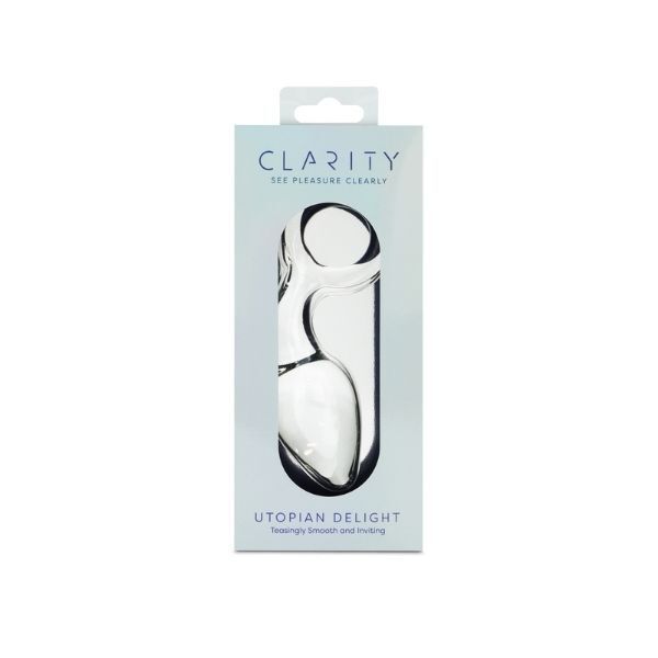 Clarity Utopian Delight glass butt plug, UK version
