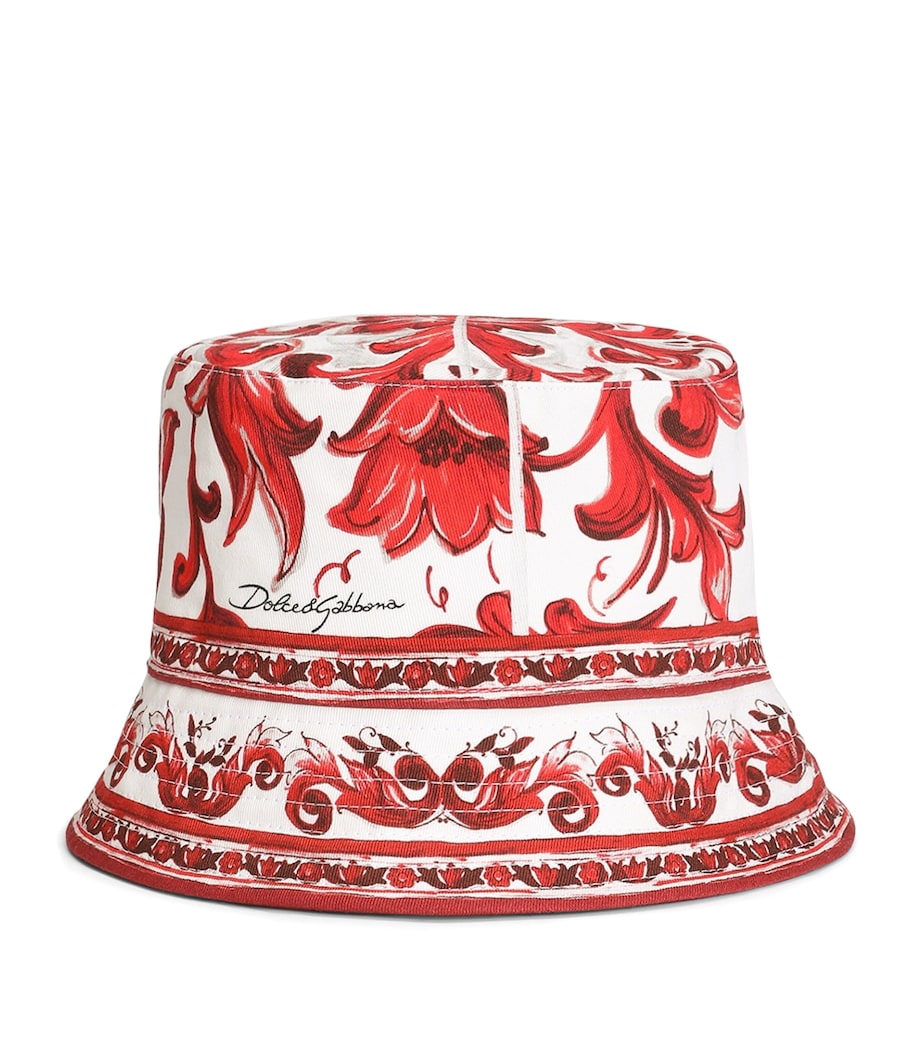 Dolce&Gabbana Majolica print cotton bucket hat - British product