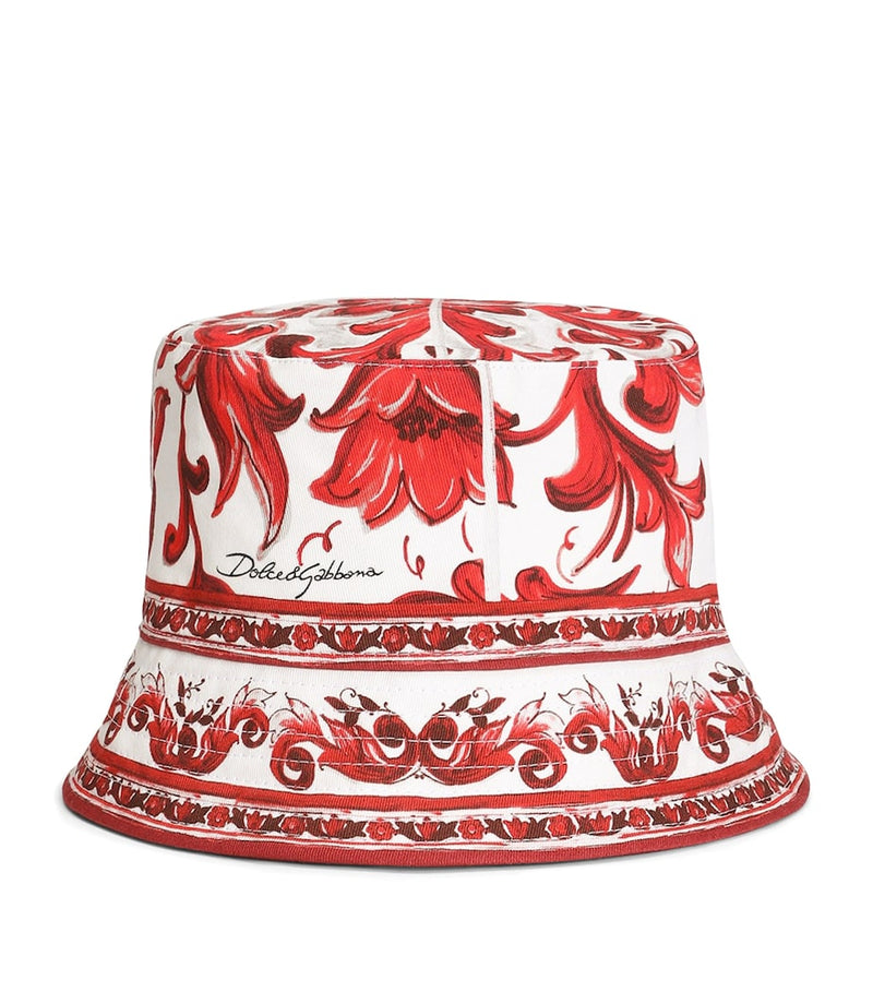 Dolce&Gabbana Majolica print cotton bucket hat - British product