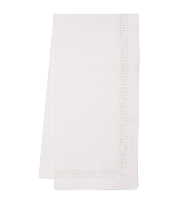 Dea linen embroidered Liri table runner 50cm x 210cm - British product