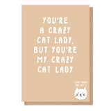 Paper Plane Crazy Cat Lady greeting card - British product