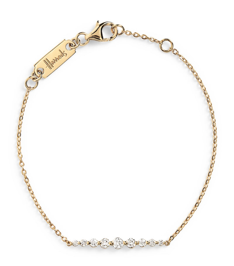 Harrods diamond pendant bracelet graduating 0.33ct, UK version