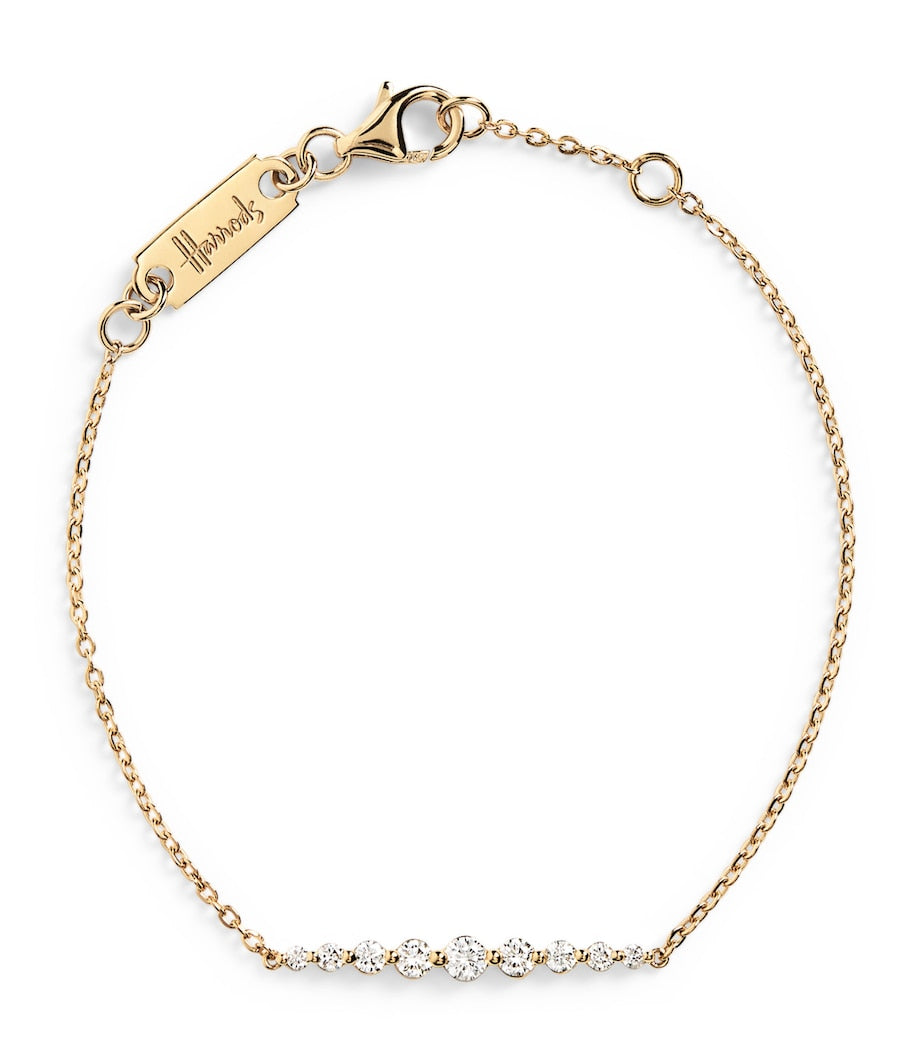 Harrods diamond pendant bracelet graduating 0.33ct, UK version