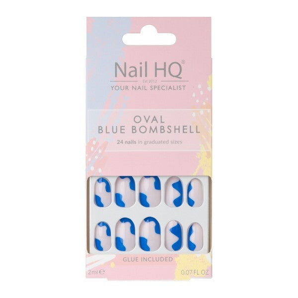 Nail HQ Oval Blue Bombshell Nails GOODS Superdrug   