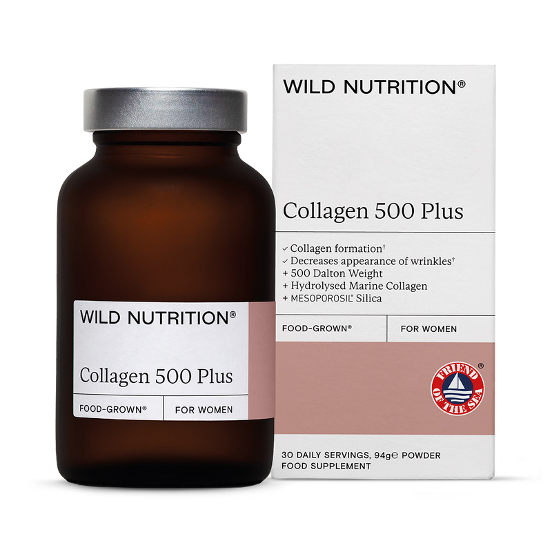 Wild Nutrition collagen supplement 500 Plus 94g, imported from the UK