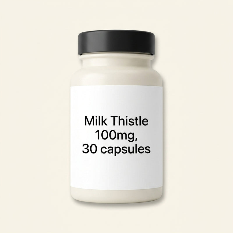 Holland & Barrett Milk Thistle 100mg capsules, imported from the UK