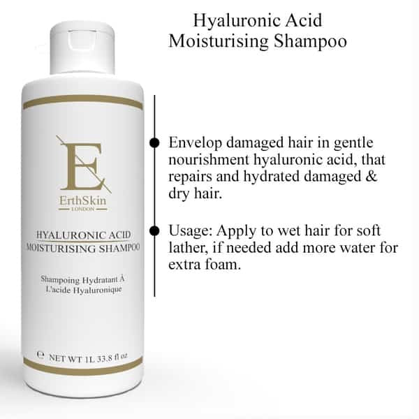 ErthSkin Hyaluronic Acid Moisturising Shampoo 1L - British product