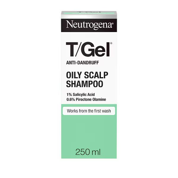 Neutrogena T Gel Oily Scalp Shampoo 250ml, imported from the UK