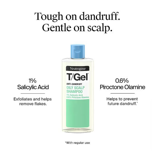 Neutrogena T Gel Oily Scalp Shampoo 250ml, imported from the UK
