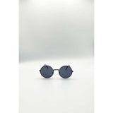 SVNX round metal sunglasses in shiny black, UK version