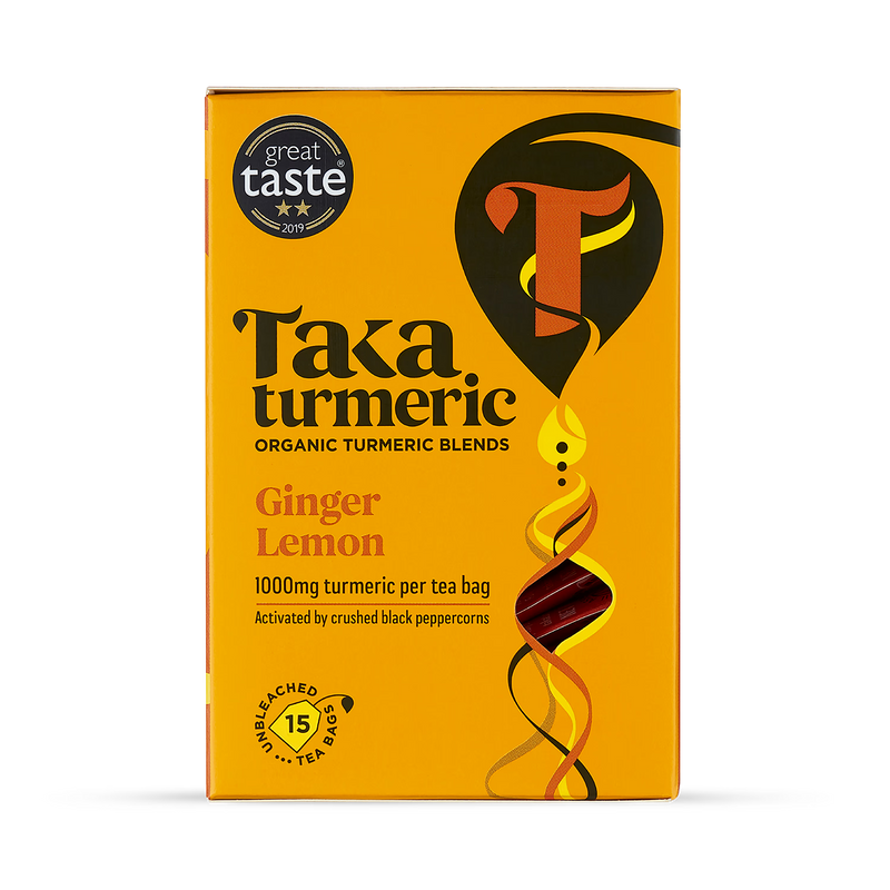 Taka Turmeric tea ginger lemon 15 teabags - British product