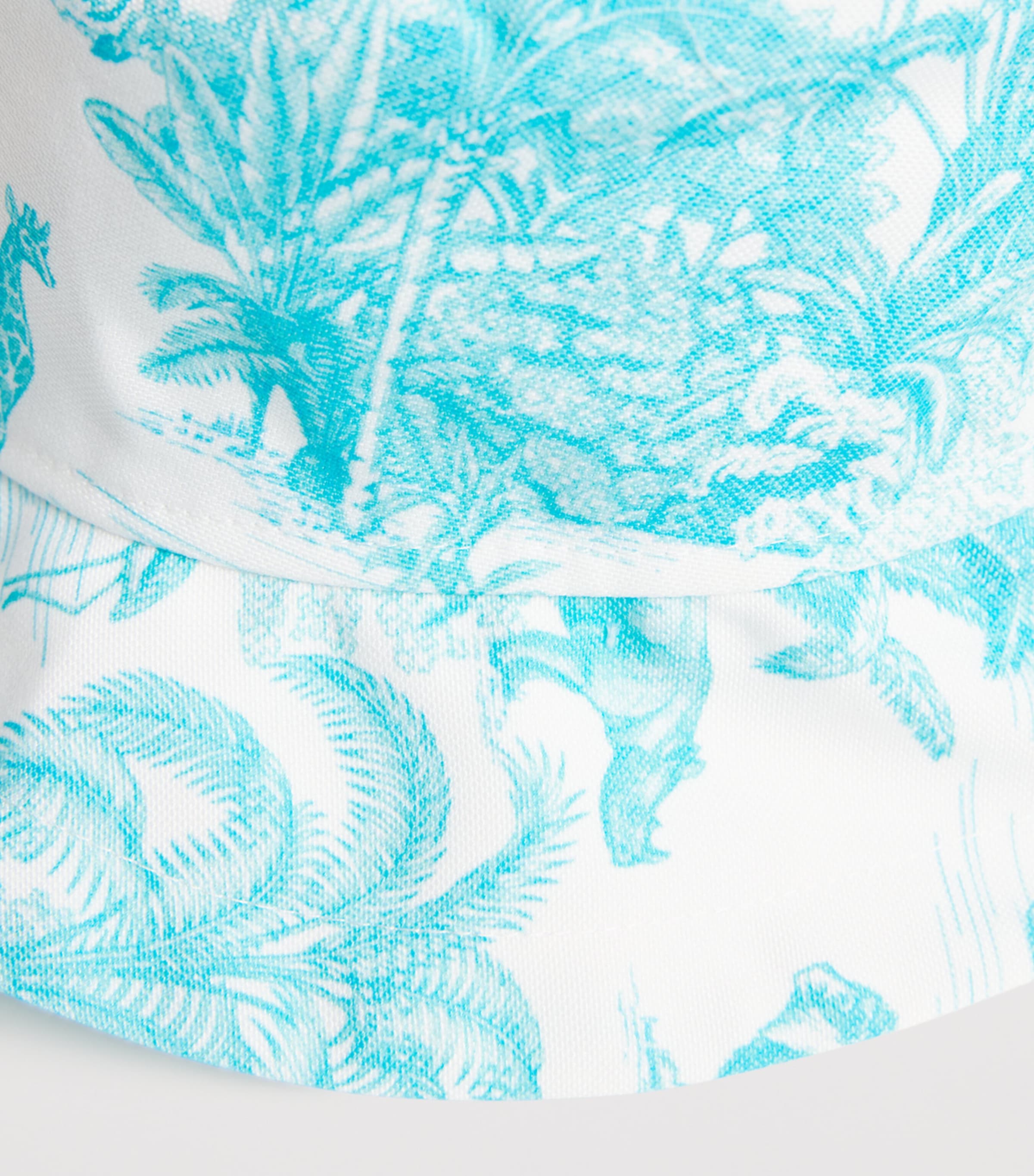 Marie Raxevsky jungle print bucket hat, imported from the UK