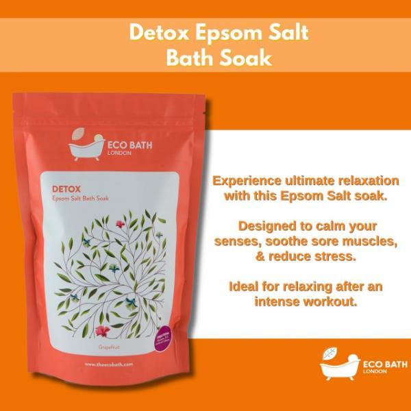 Eco Bath grapefruit Epsom salt bath soak 1kg - British product