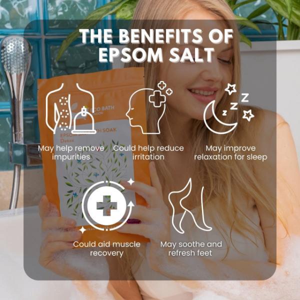 Eco Bath grapefruit Epsom salt bath soak 1kg - British product