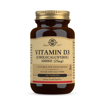 Holland & Barrett Solgar Vitamin D3 (Cholecalciferol) 1000 IU (25 µg) Supplement, 180 Tablets- Buy online at McGrocer
