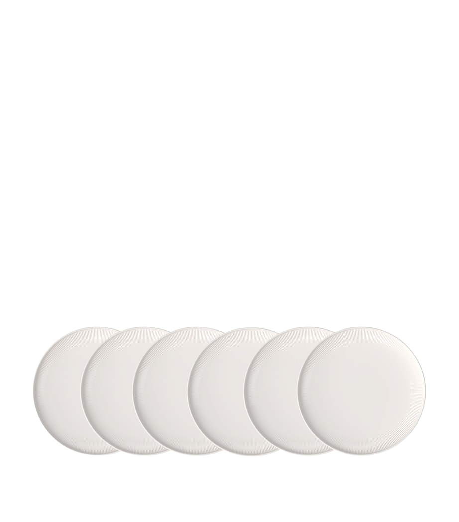 Villeroy & Boch porcelain Afina flat plates set of 6, 27cm diameter (British brand)