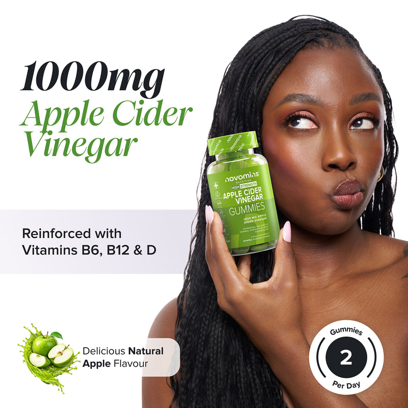 Novomins apple cider vinegar gummies 1000mg 60 count, UK version