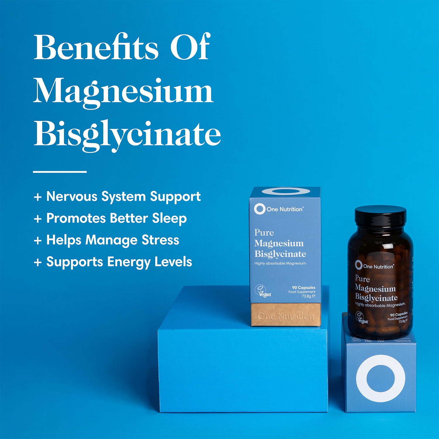One Nutrition magnesium bisglycinate 90 capsules (British brand)