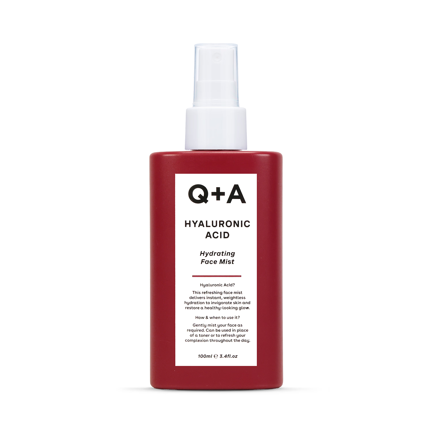 Q+A hyaluronic acid face mist 100ml - British product
