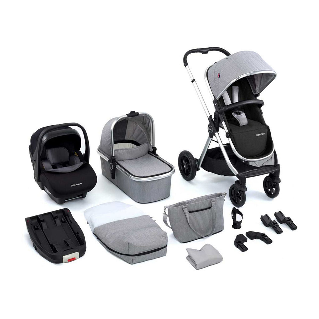 Babymore MeMore V2 i-Size Travel System Pecan - Silver